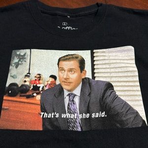 The Office Michael Scott Black Graphic Tee Shirt Men's Large